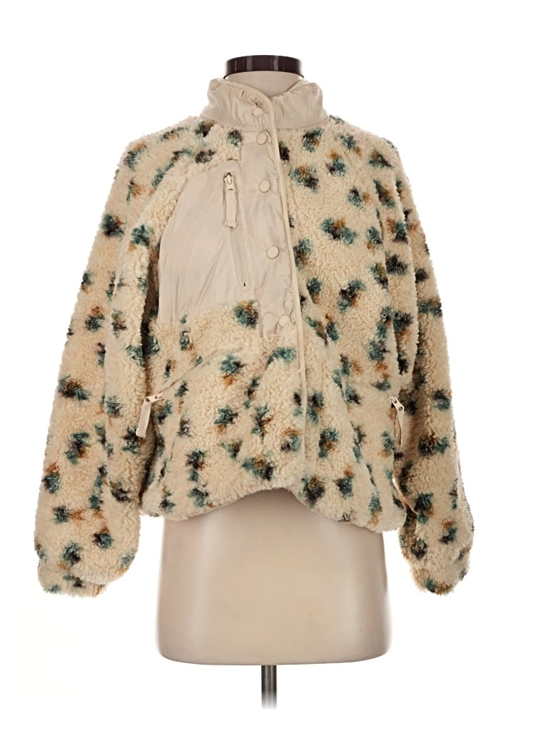Pre-owned Thread & Supply Faux Fur Jacket In Ivory