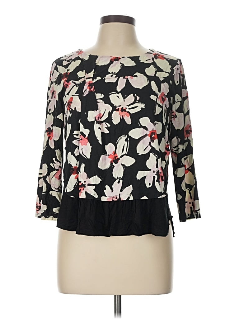 Pre-owned Weston 3/4 Sleeve Blouse In Black
