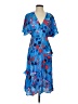 Zara Basic Print Blue Cocktail Dress Size S - photo 1