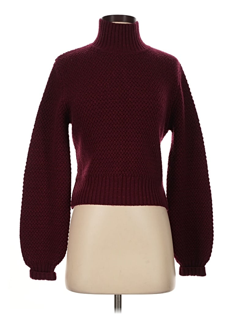 Pre-owned Toccin Turtleneck Sweater In Burgundy