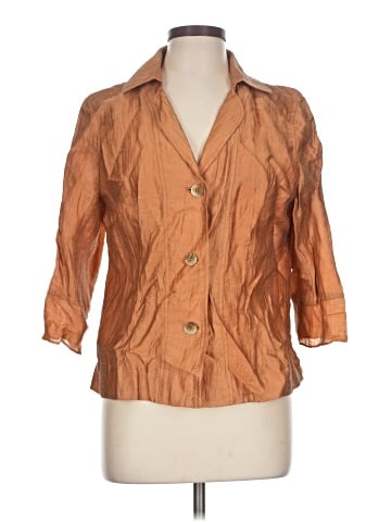 Jones New York Collection 3/4 Sleeve Button-Down Shirt (view 1)
