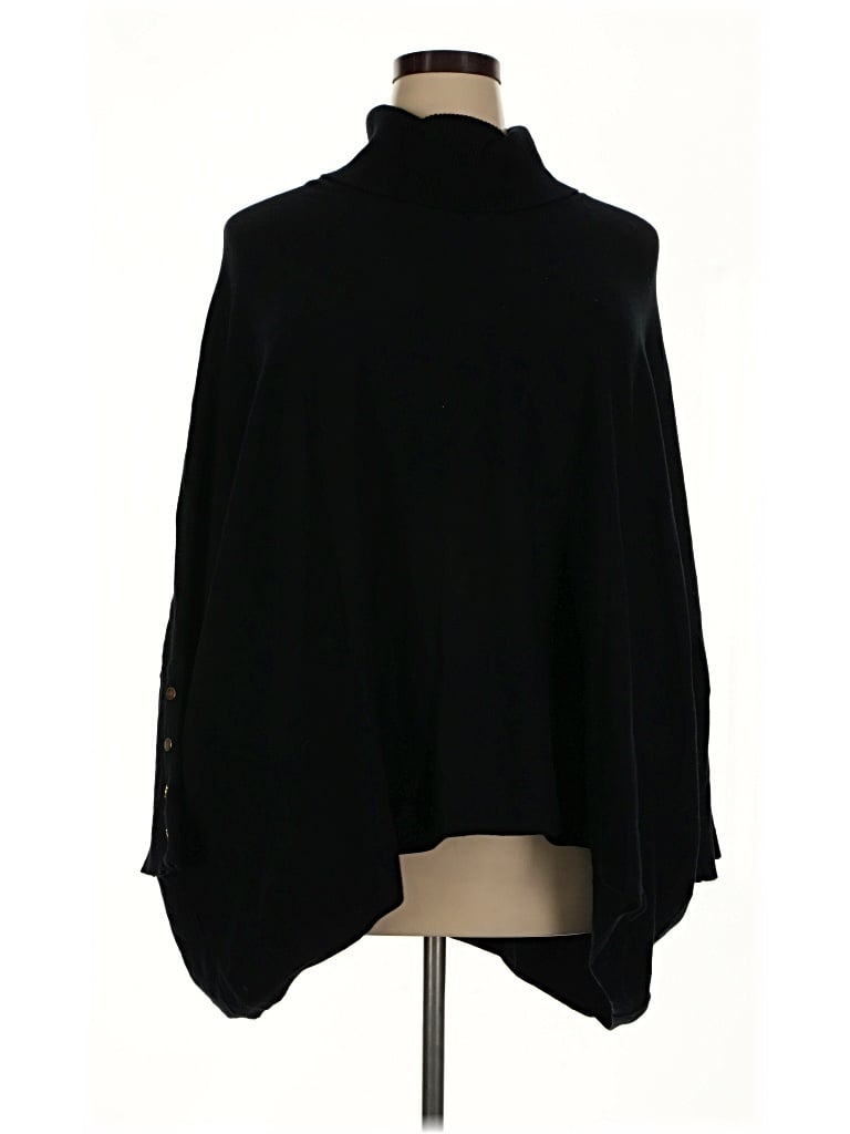 Pre-owned Alfani Poncho In Black