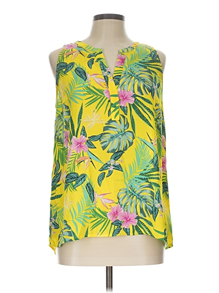 Pre-owned Dalia Sleeveless Blouse In Yellow