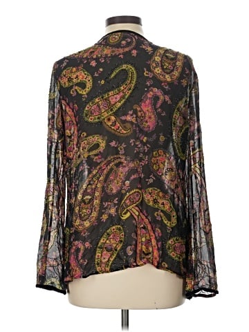 Dana Buchman Long Sleeve Silk Top (view 2)