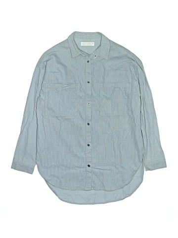 Zara 3/4 Sleeve Button-Down Shirt (view 1)
