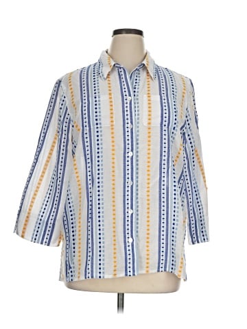 Alfred Dunner 3/4 Sleeve Button-Down Shirt (view 1)
