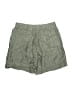 Athleta 100% Linen Chevron-herringbone Green Shorts Size 8 - photo 2