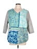 Blair Teal 3/4 Sleeve Blouse Size L - photo 1