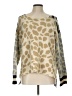 Central Park West Animal Print Tan Pullover Sweater Size L - photo 1
