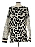 Central Park West Animal Print Tan Pullover Sweater Size L - photo 2