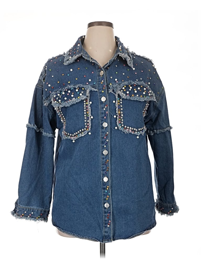 Pre-owned Chicme Denim Jacket In Blue