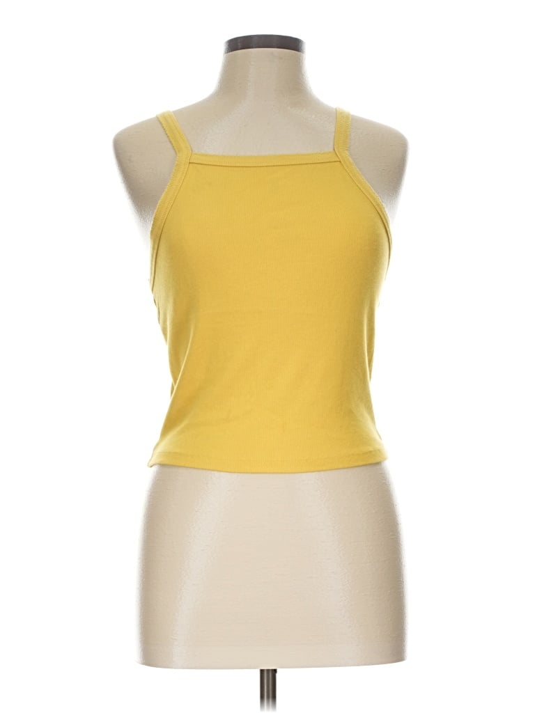 Pre-owned Wild Fable Tank Top Yellow Halter Neckline Tops