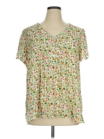 Rose + Olive Short Sleeve Blouse (view 1)