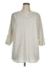 Croft & Barrow 100% Polyester Ivory 3/4 Sleeve Blouse Size 1X - photo 1