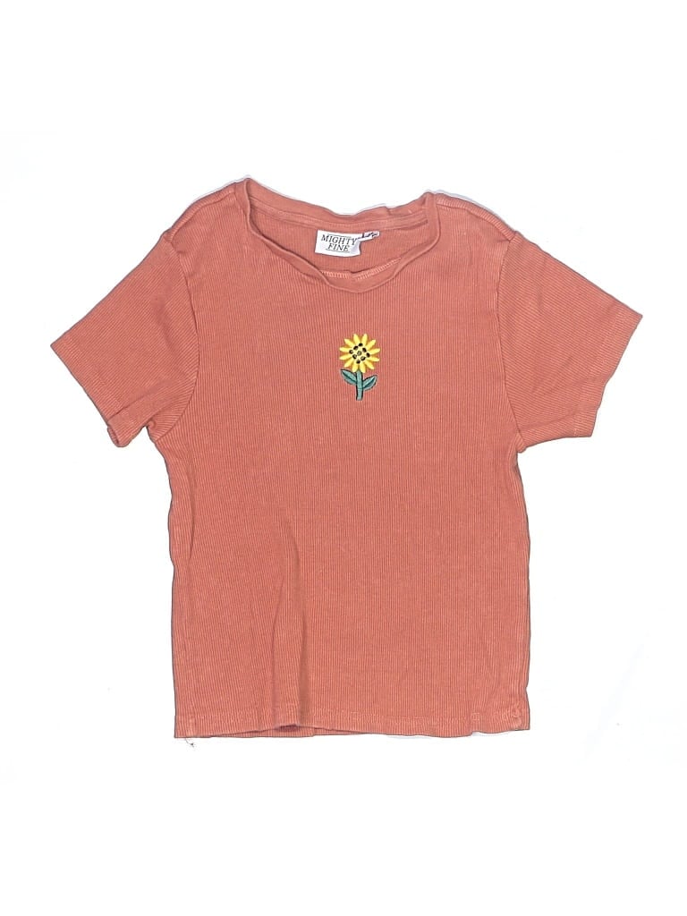 Pre-owned Mighty Fine Kids' Short Sleeve Top Orange Crew Neck Tops