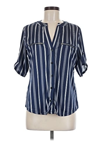 Always Indigo Short Sleeve Blouse (view 1)