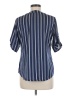 Always Indigo Stripes Blue Short Sleeve Blouse Size M - photo 2