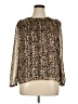 Walter Baker Animal Print Gold Long Sleeve Blouse Size XL - photo 1