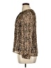 Walter Baker Animal Print Gold Long Sleeve Blouse Size XL - photo 5