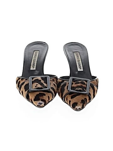 Manolo Blahnik Vintage Ponyhair Mules (view 2)