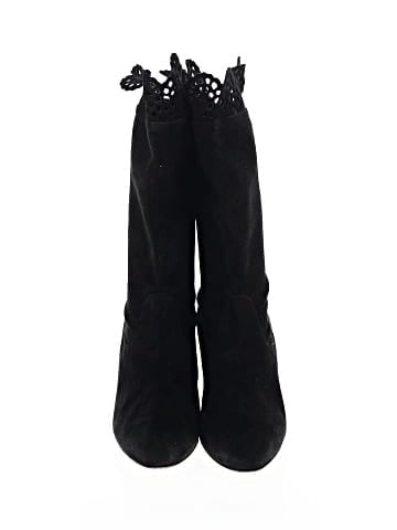 Manolo Blahnik Suede Eyelet Trim Boots (view 2)