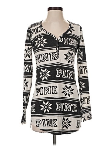 Victoria's Secret Pink Long Sleeve Henley (view 1)