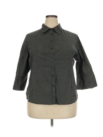 Cato 3/4 Sleeve Button-Down Shirt (view 1)