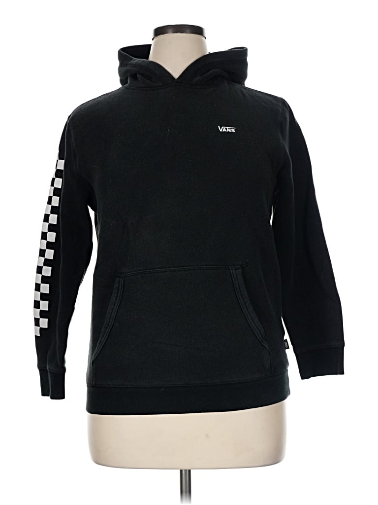 Pre-owned Vans Pullover Hoodie In Black