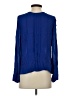 J.Crew 100% Silk Blue Long Sleeve Polo Size 4 - photo 2