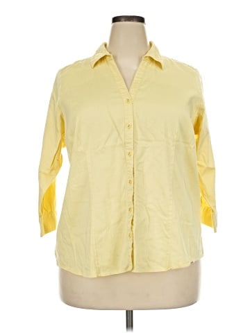 212 Collection 3/4 Sleeve Button-Down Shirt (view 1)