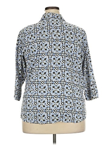 212 Collection 3/4 Sleeve Button-Down Shirt (view 2)