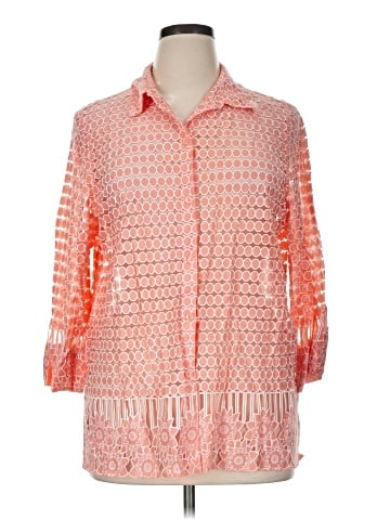 Alfred Dunner 3/4 Sleeve Button-Down Shirt (view 1)