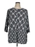 Croft & Barrow Silver 3/4 Sleeve Blouse Size 1X - photo 1