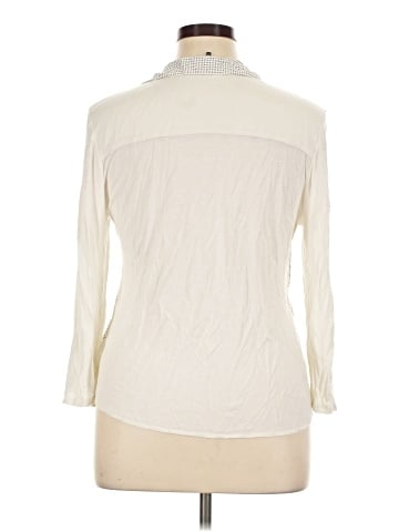 Daisy Fuentes 3/4 Sleeve Button-Down Shirt (view 2)