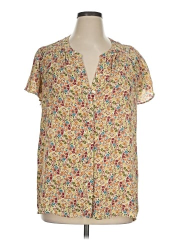 Rose + Olive Short Sleeve Blouse (view 1)