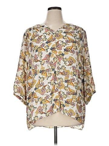 Rose + Olive 3/4 Sleeve Blouse (view 1)