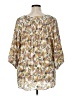 Rose + Olive 100% Polyester Yellow 3/4 Sleeve Blouse Size 1X - photo 2