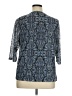Croft & Barrow 100% Polyester Blue 3/4 Sleeve Blouse Size 1X - photo 2