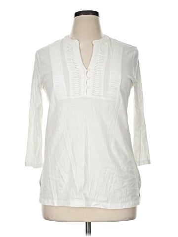 Chaps 3/4 Sleeve Blouse (view 1)