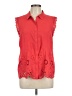Maison Jules 100% Polyester Red Sleeveless Blouse Size L - photo 1