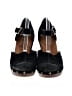 Korks 100% Leather Black Heels Size 9 1/2 - photo 2