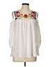 Signature Studio 100% Polyester Ivory 3/4 Sleeve Blouse Size L - photo 1