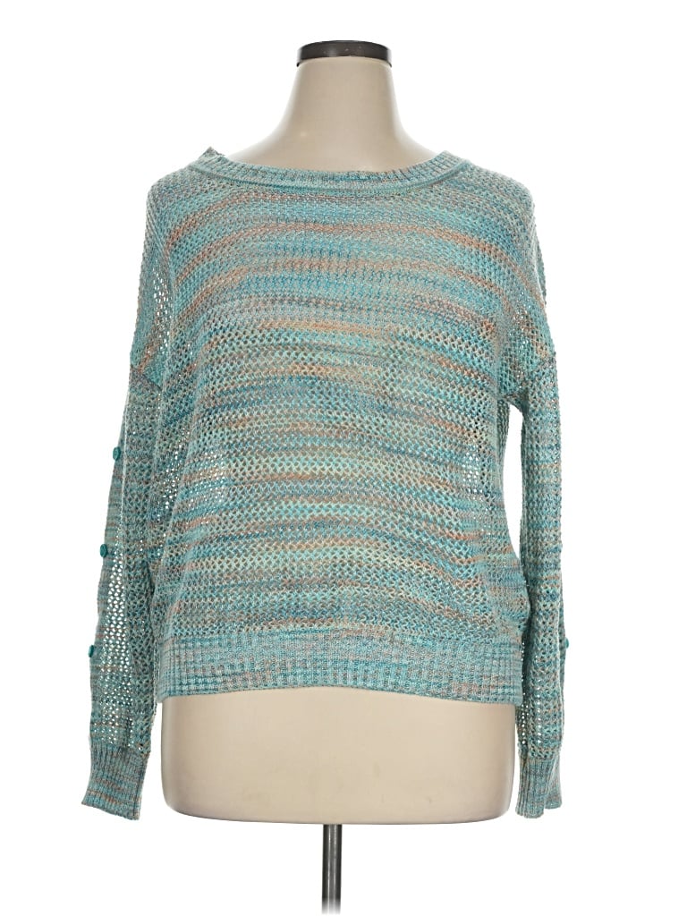 Pre-owned John Paul Richard Pullover Sweater In Teal
