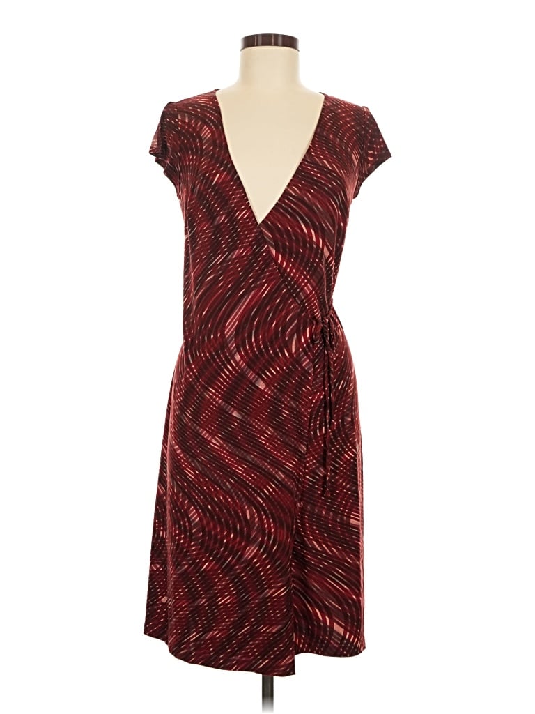 Pre-owned My Michelle Cocktail Dress In Burgundy