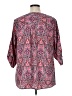 Croft & Barrow 100% Polyester Paisley Pink 3/4 Sleeve Blouse Size 1X - photo 2