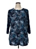 Croft & Barrow Blue 3/4 Sleeve Blouse Size 1X - photo 1