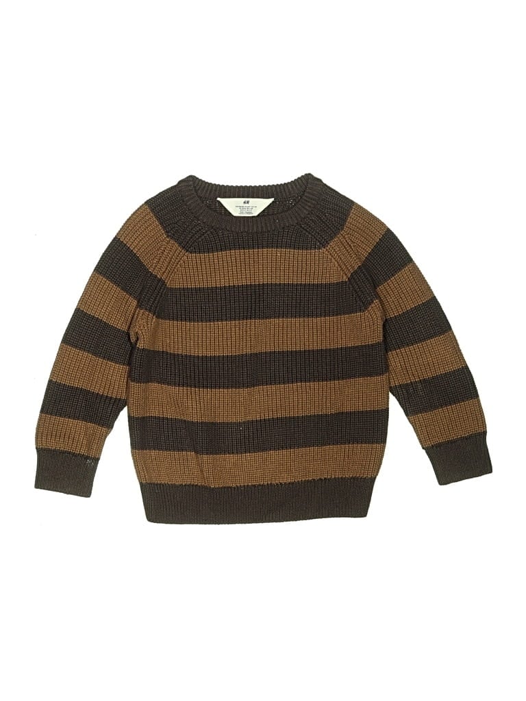 Pre-owned H&m Kids' Pullover Sweater In Brown