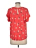 Ann Taylor LOFT 100% Polyester Red Short Sleeve Blouse Size M - photo 2