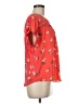 Ann Taylor LOFT 100% Polyester Red Short Sleeve Blouse Size M - photo 4