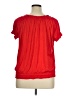 Faded Glory 100% Polyester Red Short Sleeve Blouse Size 16 - photo 2
